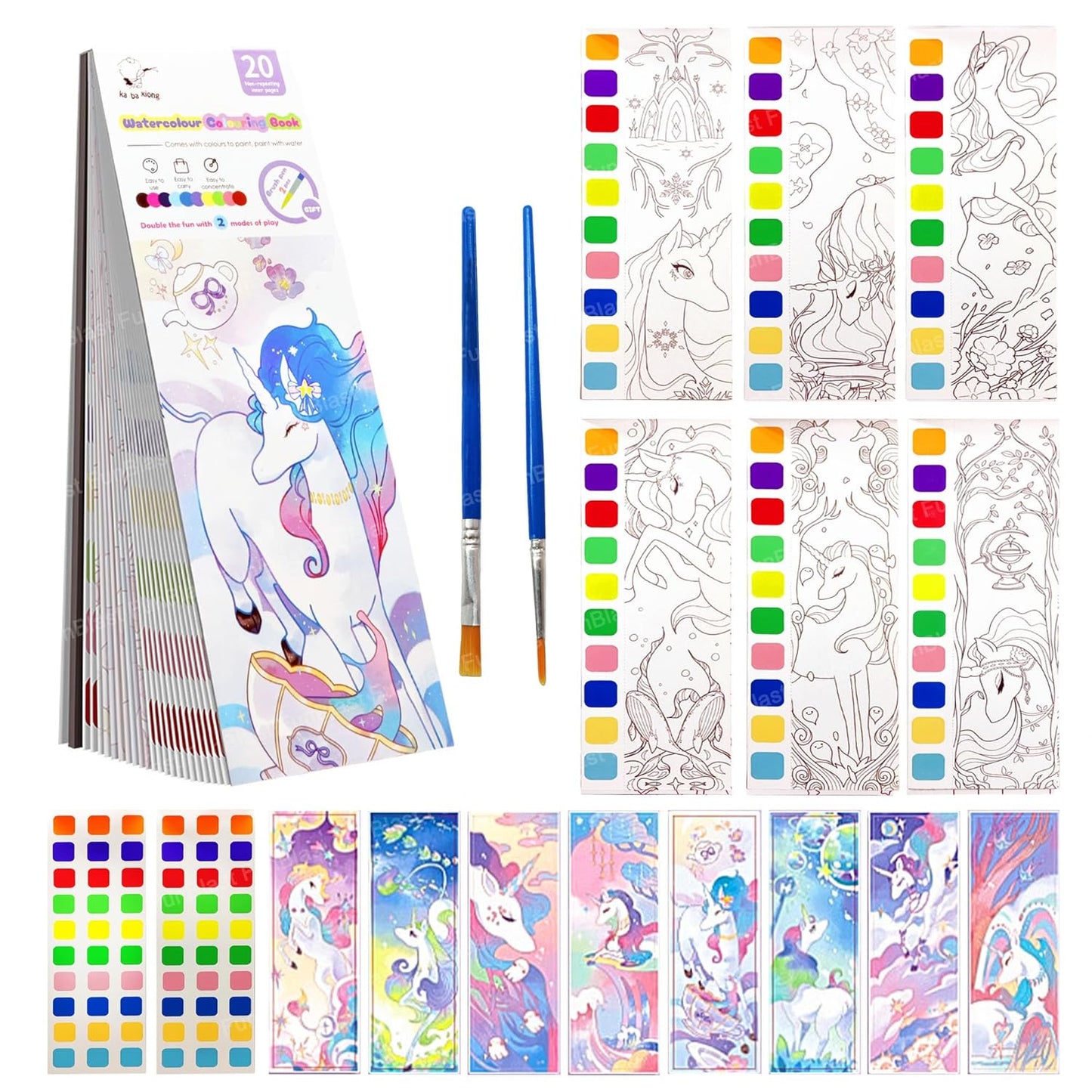 Watercolor Coloring Book for Kids | Magic Paint with Water Book