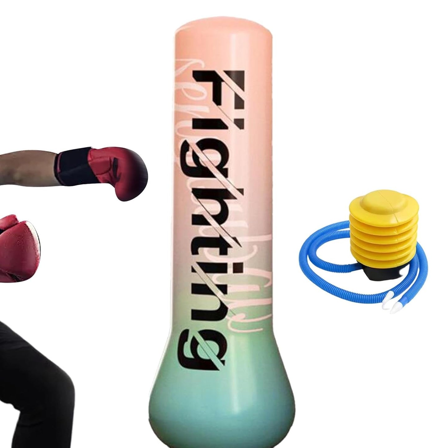 Inflatable Punching Bag with Foot Pump – Kids Fun Exercise & Stress Relief Toy