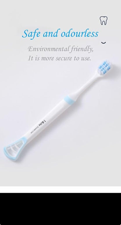 Adults Soft Bristle Toothbrush with tongue cleaner Set (Pack of 5) – Gentle Cleaning & Gum Care for Daily Use