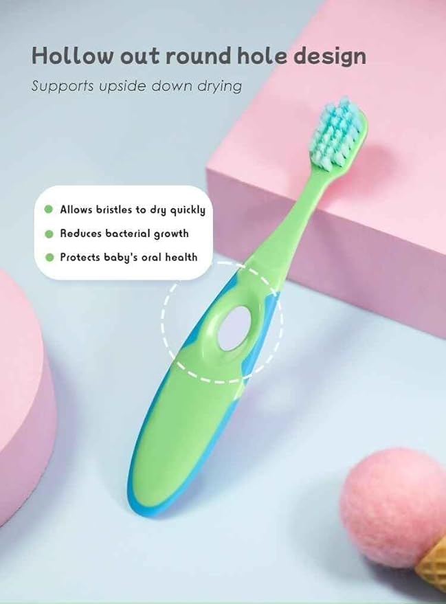 Kids (3-6 Years) Soft Bristle Toothbrush Set (Pack of 3) – Gentle Cleaning & Easy Grip