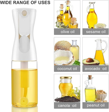 Oil Spray Bottle for Cooking – Refillable Olive Oil Dispenser with Fine Mist Sprayer