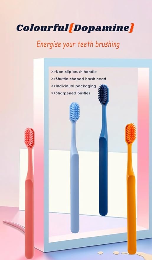 Ultra Soft Toothbrush Set (Pack of 4) – Gentle Cleaning & Modern Matte Finish Design