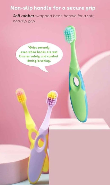 Kids (3-6 Years) Soft Bristle Toothbrush Set (Pack of 3) – Gentle Cleaning & Easy Grip