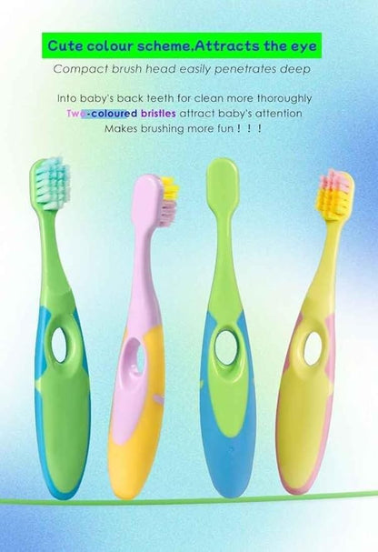 Kids (3-6 Years) Soft Bristle Toothbrush Set (Pack of 3) – Gentle Cleaning & Easy Grip