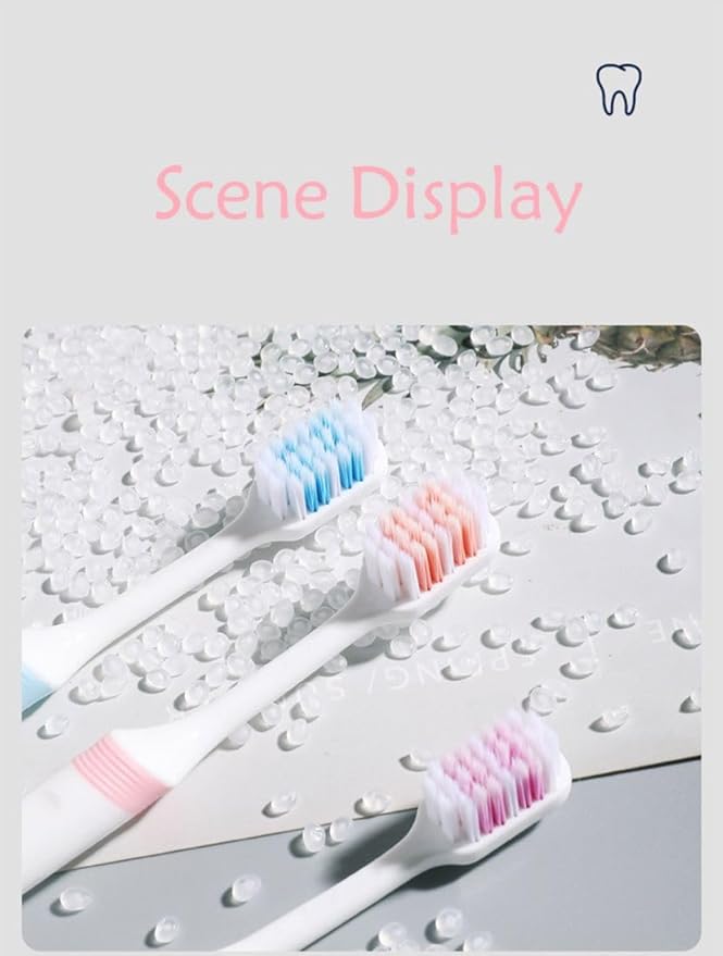 Adults Soft Bristle Toothbrush with tongue cleaner Set (Pack of 5) – Gentle Cleaning & Gum Care for Daily Use