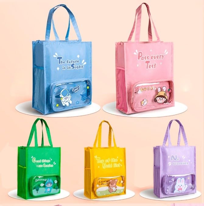 Transparent Tote Bag with Cute Pouch – Waterproof Carry Bag for Travel & Daily Use