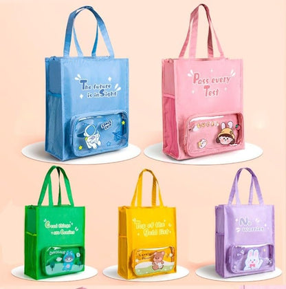 Transparent Tote Bag with Cute Pouch – Waterproof Carry Bag for Travel & Daily Use