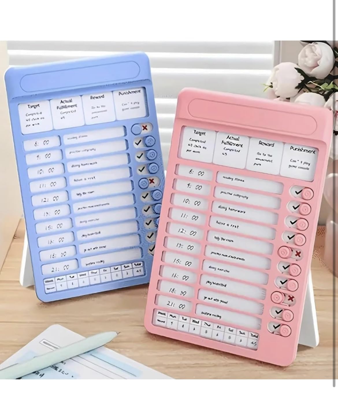 Kids Habit Tracker Board | Daily Routine Planner with Reward System & Task Cards
