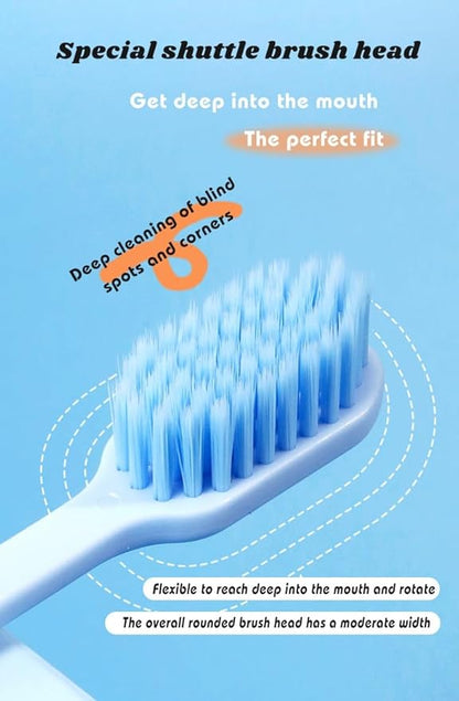 Ultra Soft Toothbrush Set (Pack of 4) – Gentle Cleaning & Modern Matte Finish Design