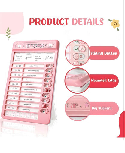 Kids Habit Tracker Board | Daily Routine Planner with Reward System & Task Cards