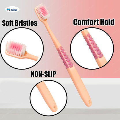 Adults Premium Soft Bristle Toothbrush Set (Pack of 5) – Deep Cleaning & Comfortable Grip
