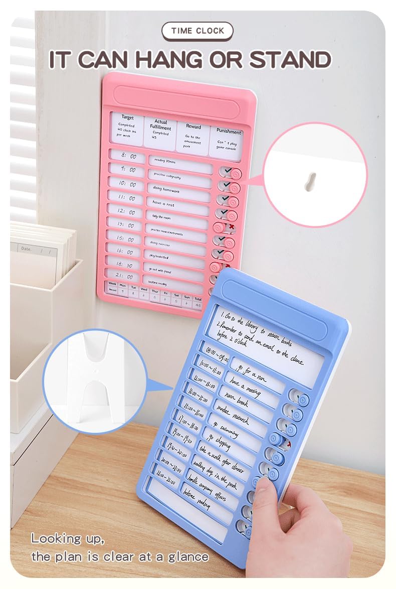 Kids Habit Tracker Board | Daily Routine Planner with Reward System & Task Cards