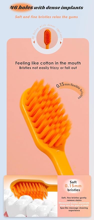 Ultra Soft Toothbrush Set (Pack of 4) – Gentle Cleaning & Modern Matte Finish Design