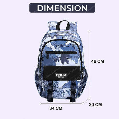 Stylish Camouflage Backpack – Multi-Compartment School & Travel Bag for Boys & Girls