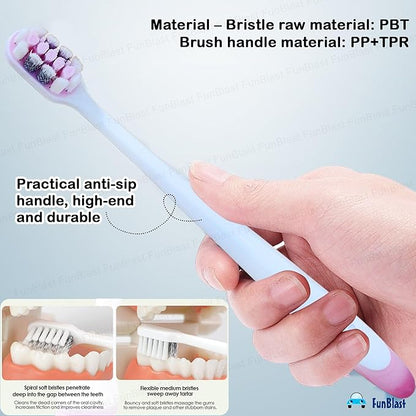 Adult Soft Bristle Toothbrush Set (Pack of 2) – Deep Cleaning & Gentle Gum Care