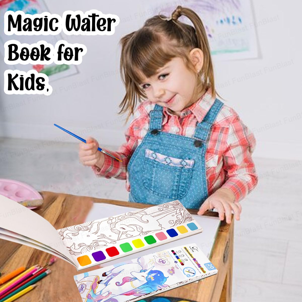 Watercolor Coloring Book for Kids | Magic Paint with Water Book