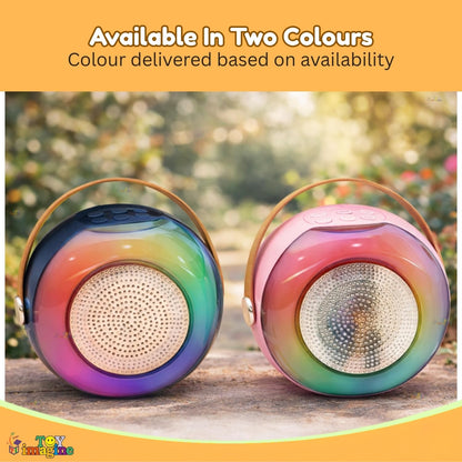 Wireless Karaoke Microphone with RGB Speaker | Portable Bluetooth Singing Mic with LED Lights & Rechargeable Battery