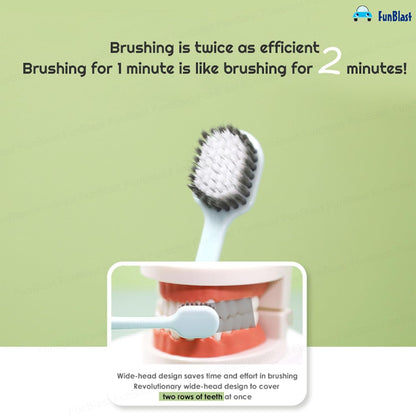 Adults Premium Charcoal Toothbrush Set (Pack of 5) – Soft Bristles Multi-Color Toothbrushes for Deep Cleaning