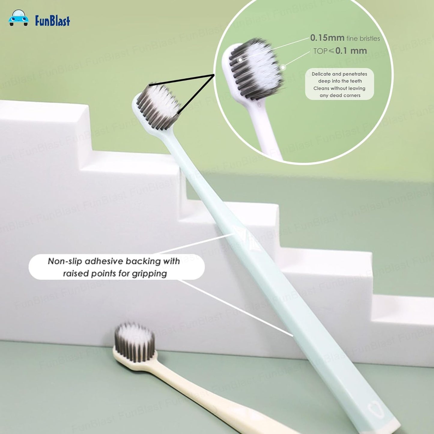 Adults Premium Charcoal Toothbrush Set (Pack of 5) – Soft Bristles Multi-Color Toothbrushes for Deep Cleaning