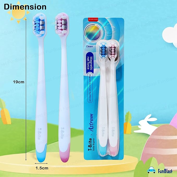 Adult Soft Bristle Toothbrush Set (Pack of 2) – Deep Cleaning & Gentle Gum Care