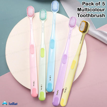 Adults Ultra Soft Spiral Bristle Toothbrush Set (Pack of 5) – Deep Cleaning & Sensitive Gum Care