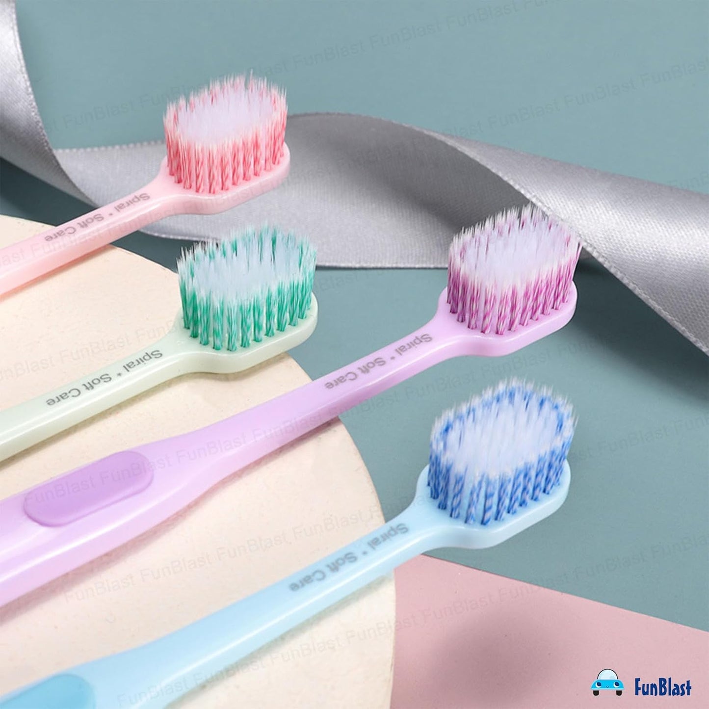 Adults Ultra Soft Spiral Bristle Toothbrush Set (Pack of 5) – Deep Cleaning & Sensitive Gum Care