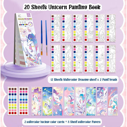 Watercolor Coloring Book for Kids | Magic Paint with Water Book