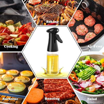 Oil Spray Bottle for Cooking – Refillable Olive Oil Dispenser with Fine Mist Sprayer