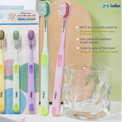 Adults Ultra Soft Spiral Bristle Toothbrush Set (Pack of 5) – Deep Cleaning & Sensitive Gum Care