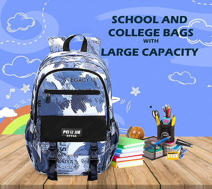 Stylish Camouflage Backpack – Multi-Compartment School & Travel Bag for Boys & Girls