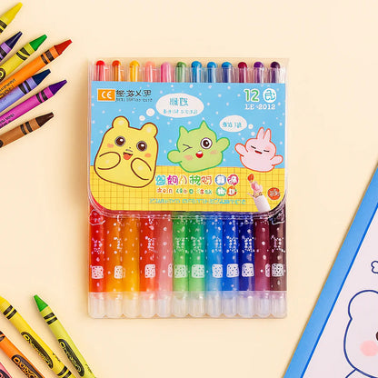 Twist Crayons for Kids -12 Pcs Crayon Set, Coloring Kit for Kids, Crayon for Drawing & Painting for Kid