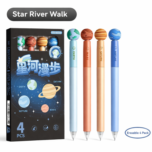 Planet Spin Erasable Gel Pen Pack of 4