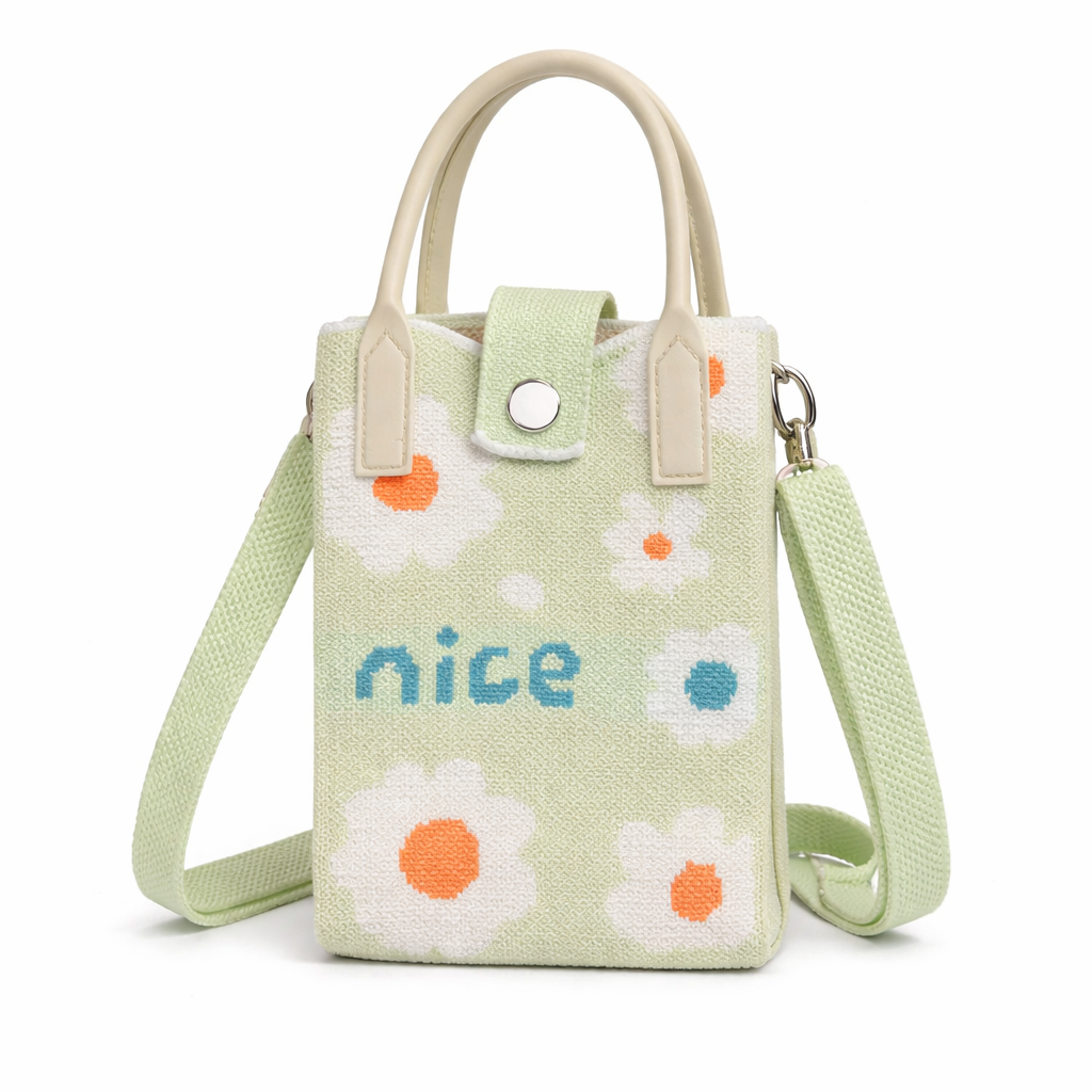 Mini Knitted Crossbody Bag – Cute Phone Sling Bag for Women & Girls