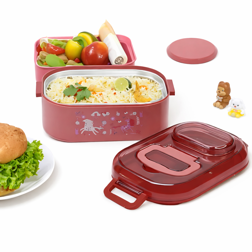 Leakproof Kids Lunch Box – Stainless Steel Bento Lunch Box with Compartments (6+ Years)