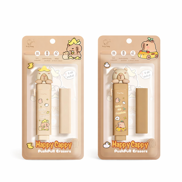 Cute Cartoon Push-Pull Eraser – Retractable Silicone Eraser for Kids
