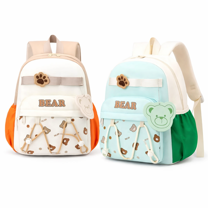 Cute Bear Kids Backpack – Lightweight School Bag with Multi Pockets