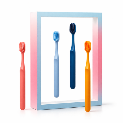 Ultra Soft Toothbrush Set (Pack of 4) – Gentle Cleaning & Modern Matte Finish Design