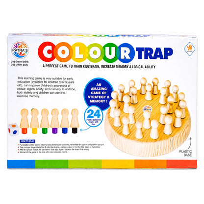 Ratna's Colour Trap Strategy & Memory Game for Kids, Memory Chess Game, Board Games Toys for Boys and Girls Age 3+