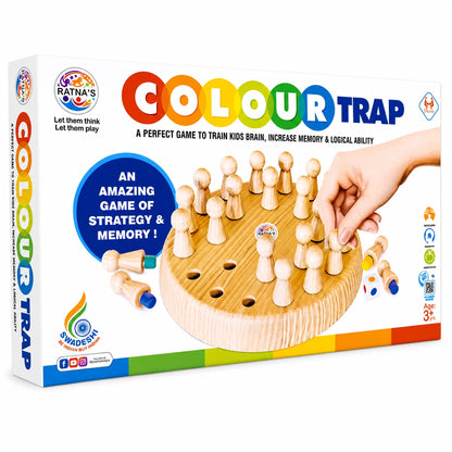 Ratna's Colour Trap Strategy & Memory Game for Kids, Memory Chess Game, Board Games Toys for Boys and Girls Age 3+