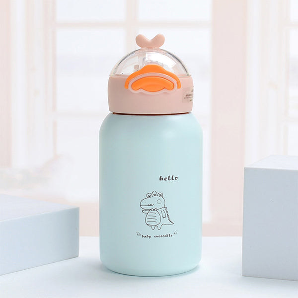 Stainless Steel Kids Water Bottle with Sipper -(420 ML) 3+ Years