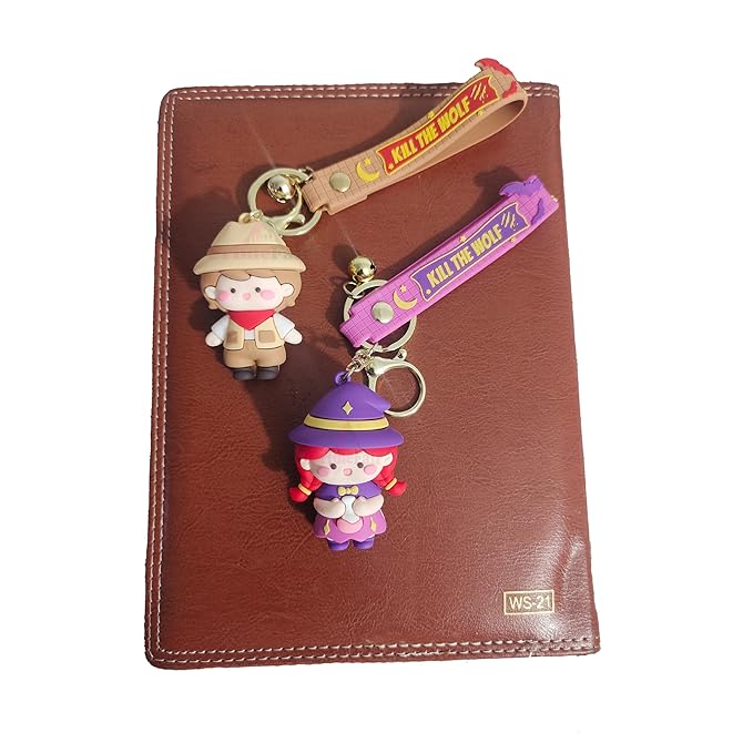 1 pc Doll Keychain for Bags, Kill the wolf toy Keyrings Cartoon for Girls / Boys