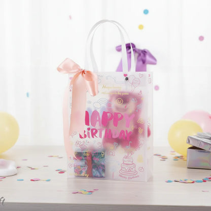Happy Birthday Gift Bags with Ribbon Handle – Cute Party Favor Bags for Kids & Birthday Decorations