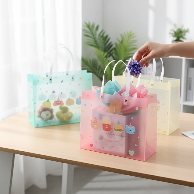 Cute Pastel Gift Bags with Handles – Reusable Party Favor Bags for Return Gifts & Packaging