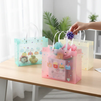 Cute Pastel Gift Bags with Handles – Reusable Party Favor Bags for Return Gifts & Packaging