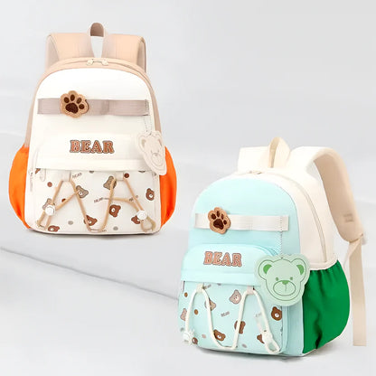 Cute Bear Kids Backpack – Lightweight School Bag with Multi Pockets