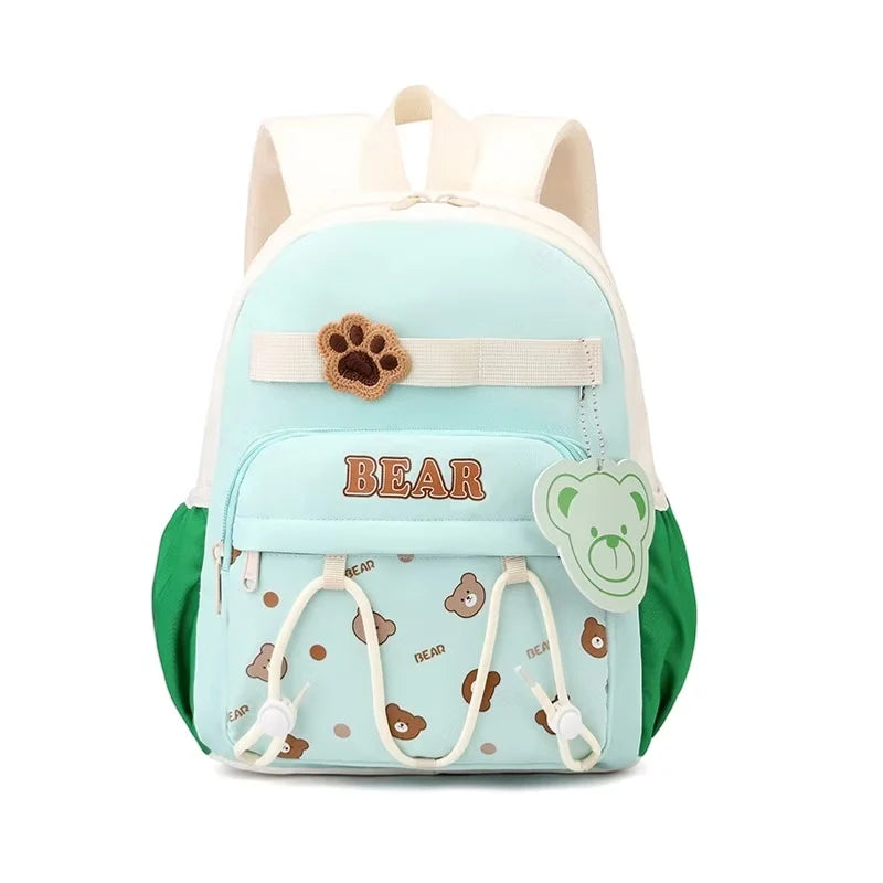 Cute Bear Kids Backpack – Lightweight School Bag with Multi Pockets