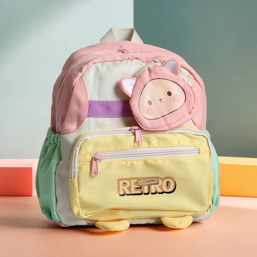 Cute Kids School Backpack with Mini Pouch (3-6 Years)– Cartoon Travel Bag for Boys & Girls