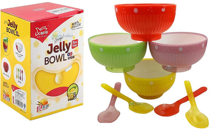 Baby Feeding Bowl and Spoon Set - Jelly Bowl Set, BPA Free Plastic, Mixing and Serving Bowls Set
