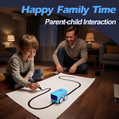 Magic Mini Bus, 2.4 GHZ Inductive Car That Follows Drawn Line, Interactive Magic Mini Bus with Gestures Follow & Escape Modes, Idea Gift for 6+ Kids