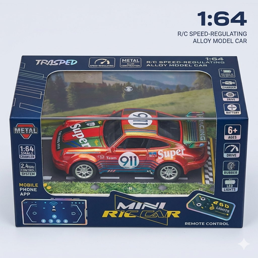 Mini R/C Alloy Car 🚗 | Type-C Charging | App + Remote Control
